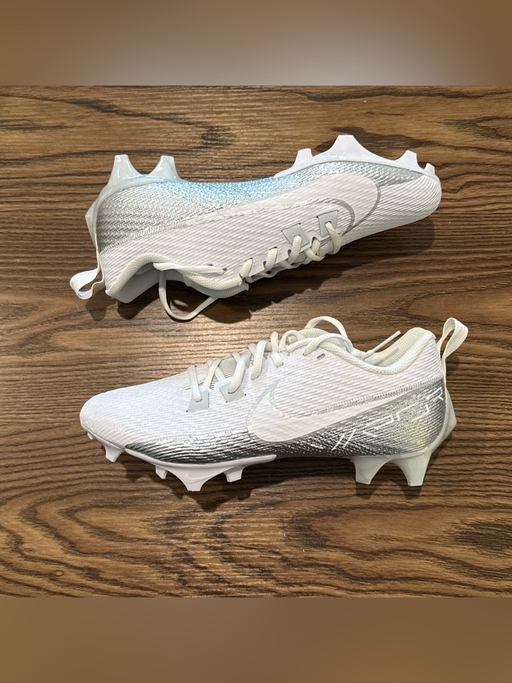 Size 8 Nike Vapor Edge Speed 360 2 White/Silver Football Cleats DA5455-102